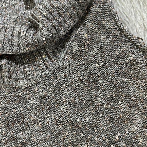 International concepts brown gold knit turtle neck top size small - Picture 4 of 5